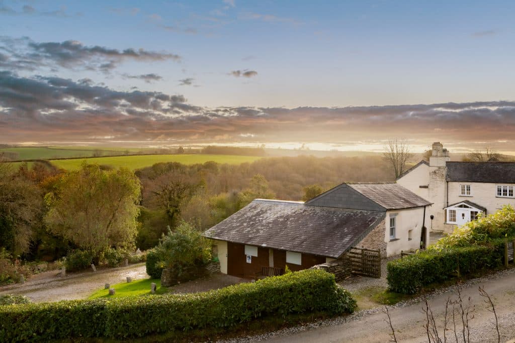 View from Rainbow - Old Lanwarnick Cornish holiday cottage.